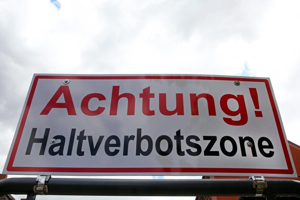 Einrichtung einer Halteverbotszone für den Umzug